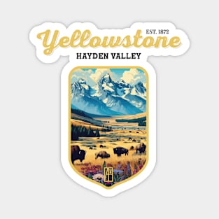 USA - NATIONAL PARK - YELLOWSTONE Hayden Valley - 2 Magnet