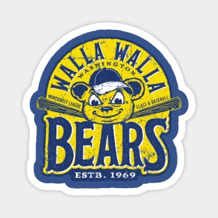 Walla Walla Bears Baseball Magnet