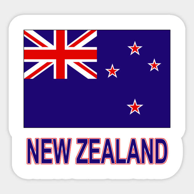 The Pride Of New Zealand National Flag Design New Zealand Flag Sticker Teepublic