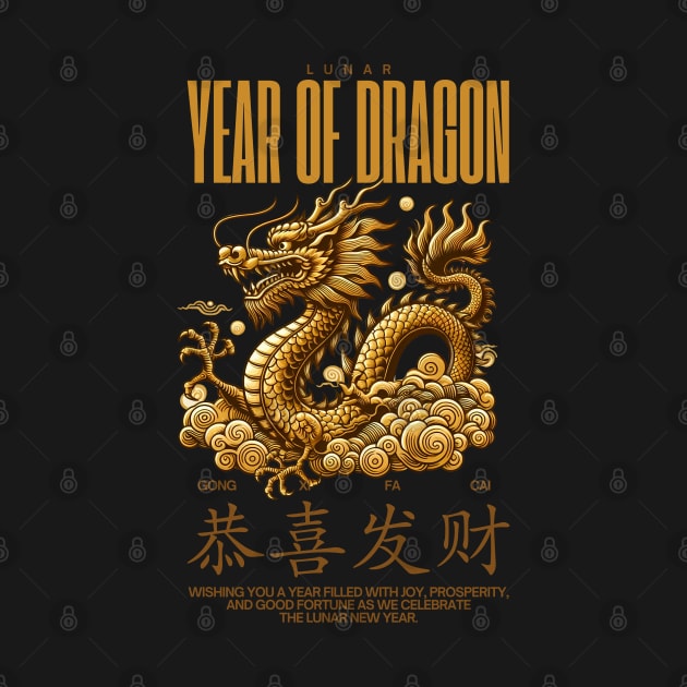 Chinese new year t-shirt,year of the dragon by Pastew Stdio