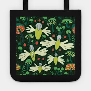 fingerflies and glowing mushrooms Tote