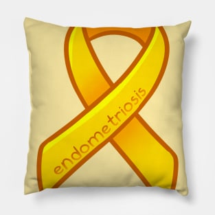 Endometriosis Awareness Ribbon Pillow