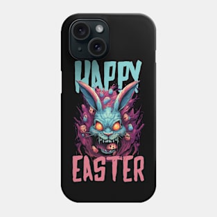 Easter bunny rabbit eating eggs Phone Case