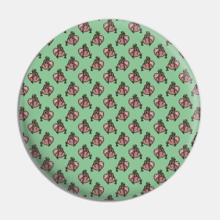 Climbing Sloth Green Pattern Pin