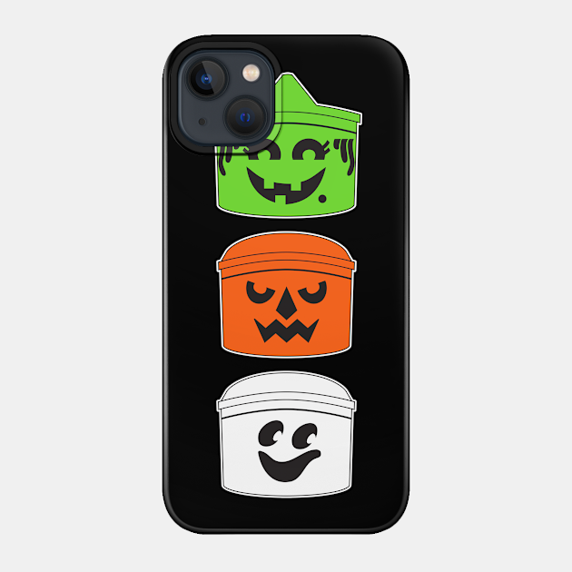 Vintage trick or treat buckets - Halloween - Phone Case