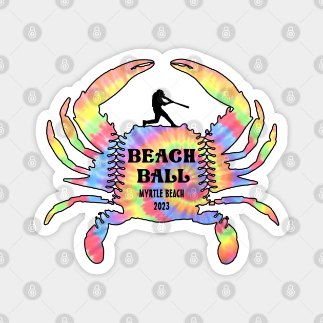 Beach Ball Baseball Softball Travel Ball Myrtle Beach SC Beach Ball 2023 Magnet by TeeCreations