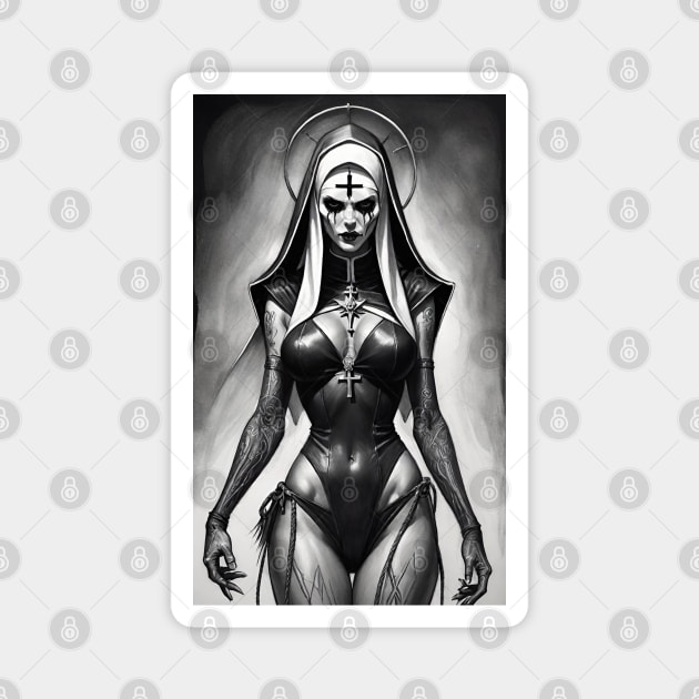 Evil Nun Swimsuit Magnet by Grave Digs