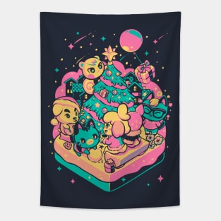 Villagers Holiday Tapestry