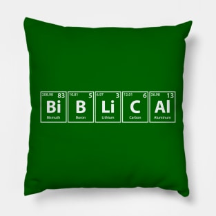 Biblical (Bi-B-Li-C-Al) Periodic Elements Spelling Pillow
