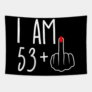 Vintage 54th Birthday I Am 53 Plus 1 Middle Finger Tapestry