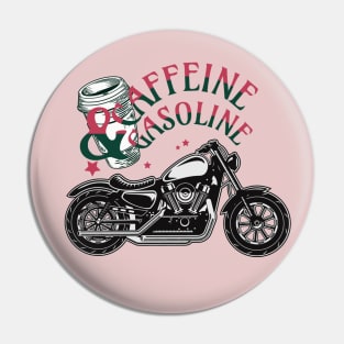 CAFFEINE GASOLINE PINK COFFEE MUG MOTORCYCLE Pin