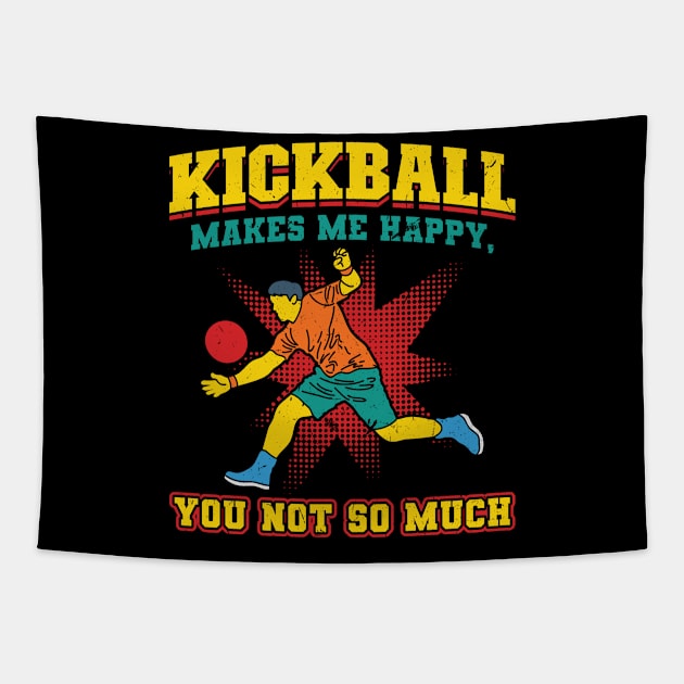 Kickball makes me happy you not so much Kickballer Tapestry by Peco-Designs