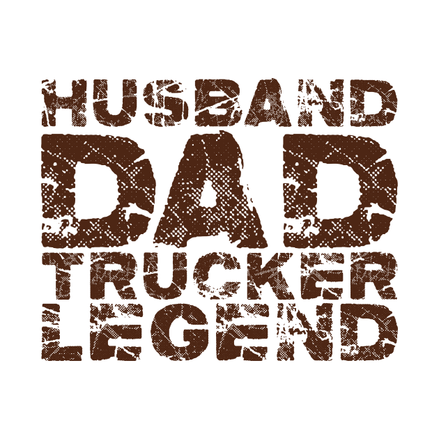 Husband Dad Trucker Legend #1 by aifuntime