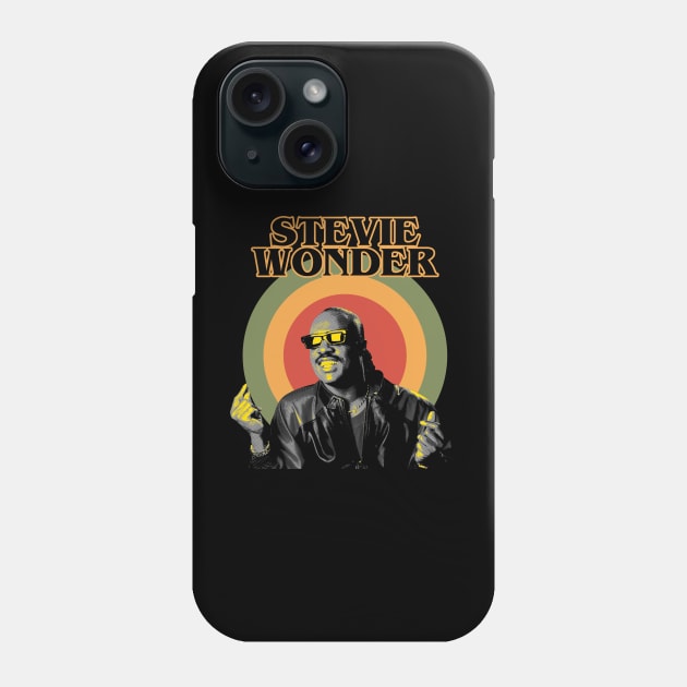 Stevie Wonder Retro Aesthethic Grey Phone Case by Mugo Muncarsol