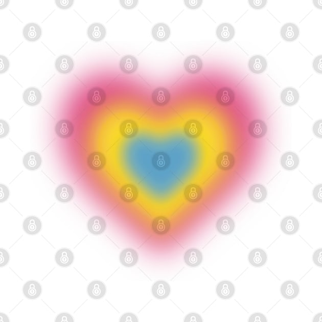 Pan/ pansexual blurry heart by Flor Volcanica