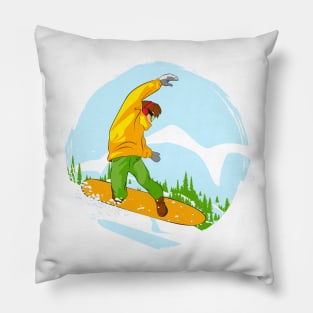 Snowboarder II Pillow