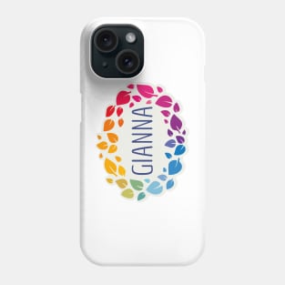 Gianna name with colorful leaves Phone Case