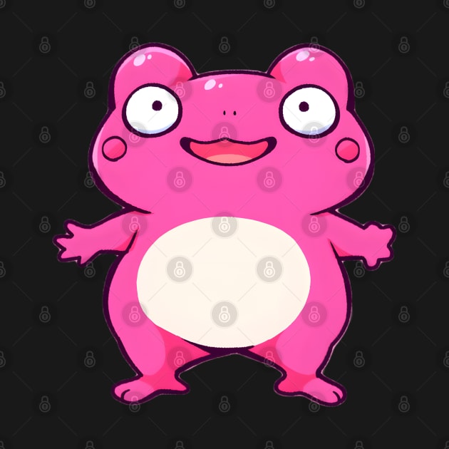 Baby Pink Anime Frog In Kawaii Aesthetic by ribbitpng