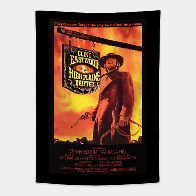 Classic Western Movie Poster - High Plains Drifter Tapestry by Starbase79