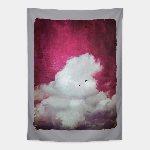 cloud in scarlet sky Tapestry by DyrkWyst