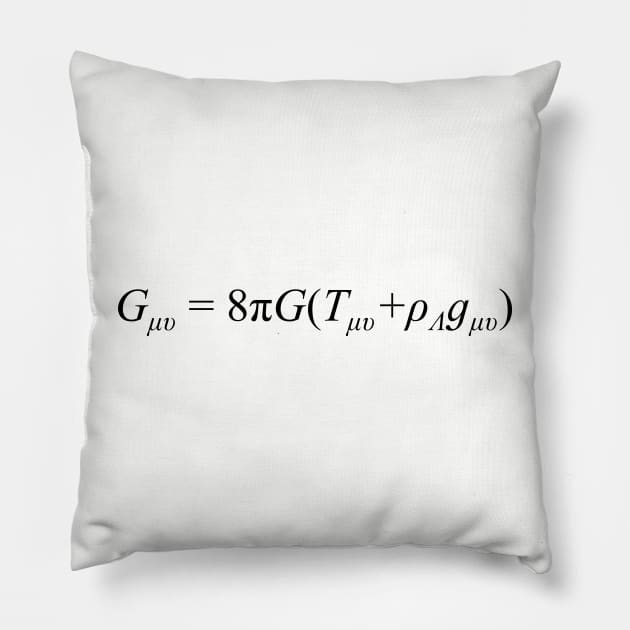 Einstein's General Relativity Equation Pillow by Among the Leaves Apparel