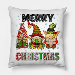 Merry Christmas Gnome Family Funny Xmas Tree Women Men Kids Pillow