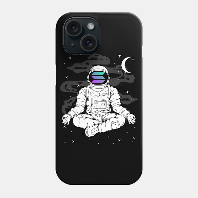 Astronaut Yoga Solana SOL Coin To The Moon Crypto Token Cryptocurrency Blockchain Wallet Birthday Gift For Men Women Kids Phone Case by Thingking About