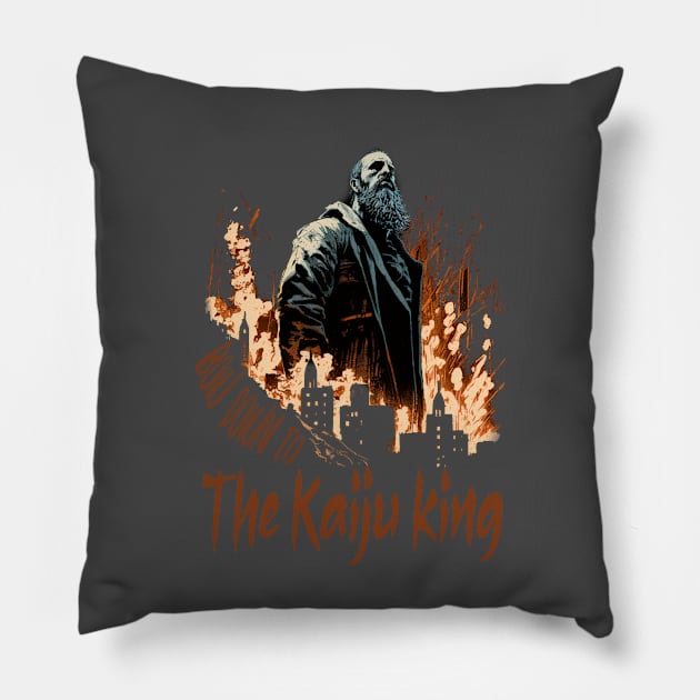 Bow Down to The King Pillow by Capone's Speakeasy