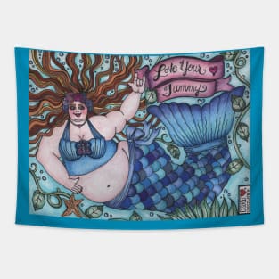 Love Your Tummy Mermaid Tapestry