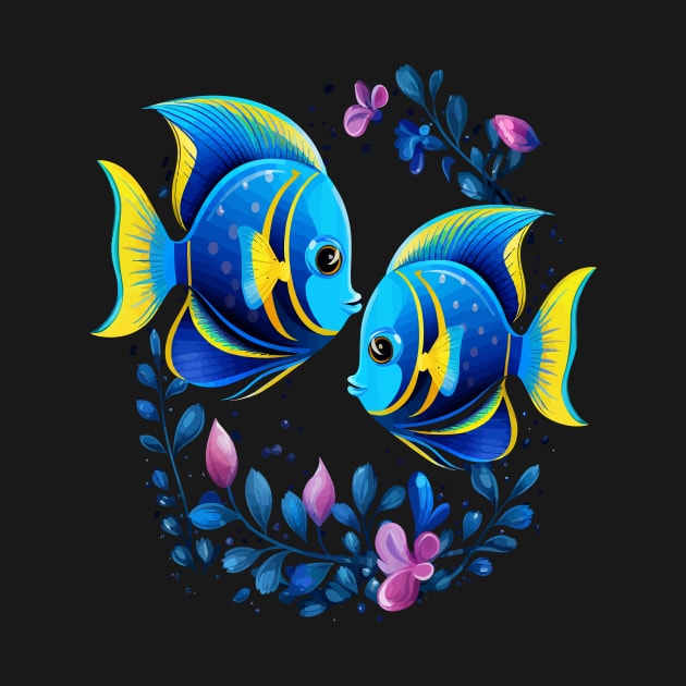 Blue Tang Couple Valentine by JH Mart