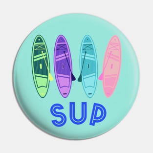 Cute Sup Colorful Paddleboards Pin