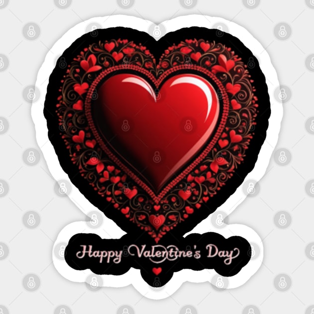 Stylish Valentine's Day - Happy Valentines Day - Sticker