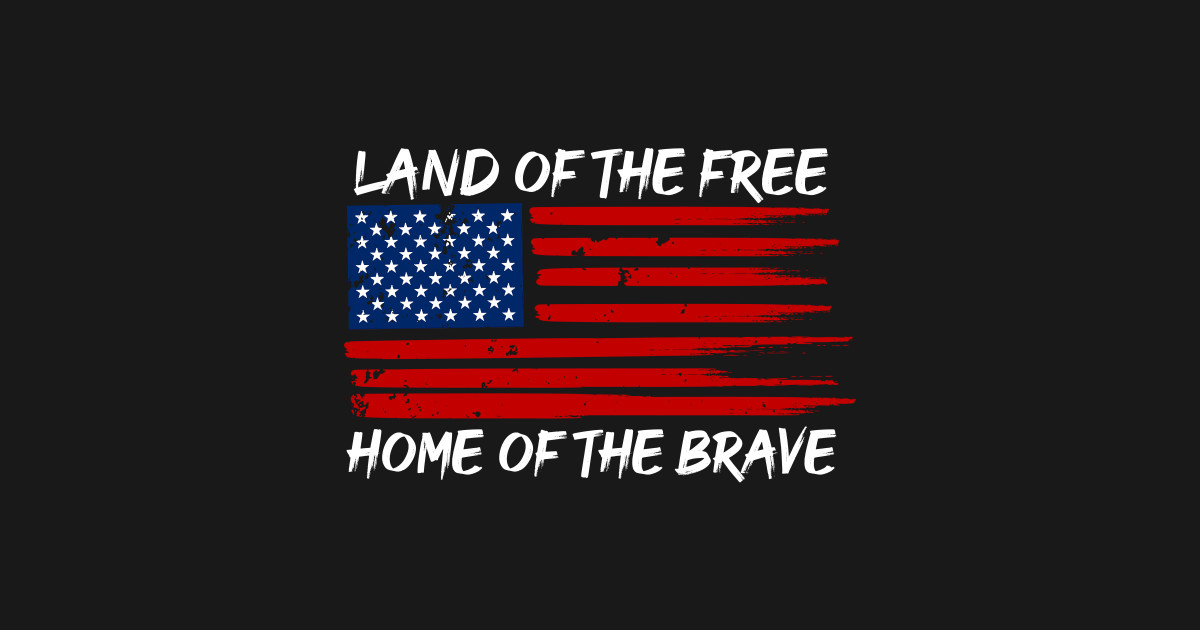 USA Land of the Free Home of the Brave American Flag Posters and Art Prints TeePublic