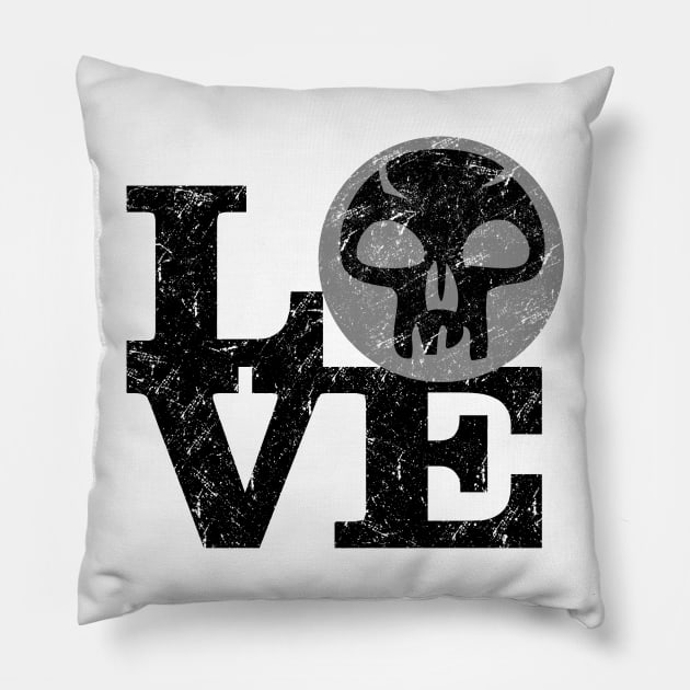 Love Black Mana Magic The Gathering Pillow by KrateMilk