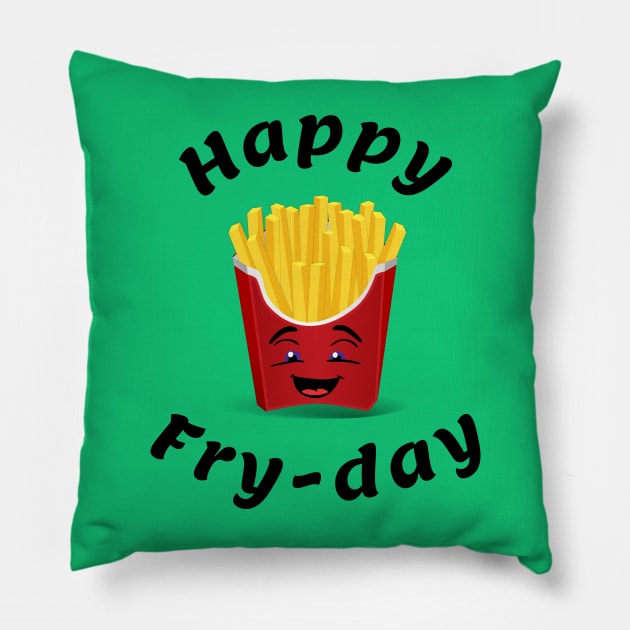 Happy fry day Pillow by Hany Khattab