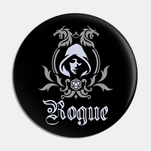 D&D Rogue Simple Class Emblem Pin by Sunburst