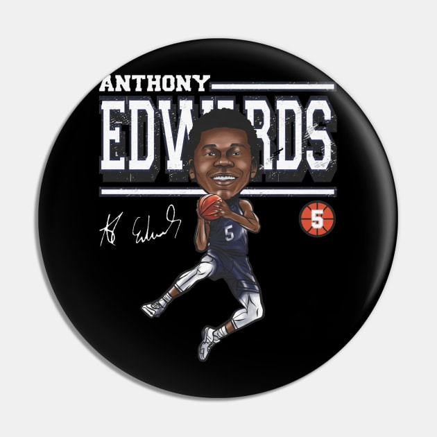 Anthony Edwards Minnesota Cartoon Pin by ClarityMacaws