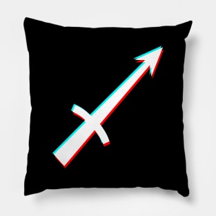 Sagittarius Star Sign White 3D Effect Pillow