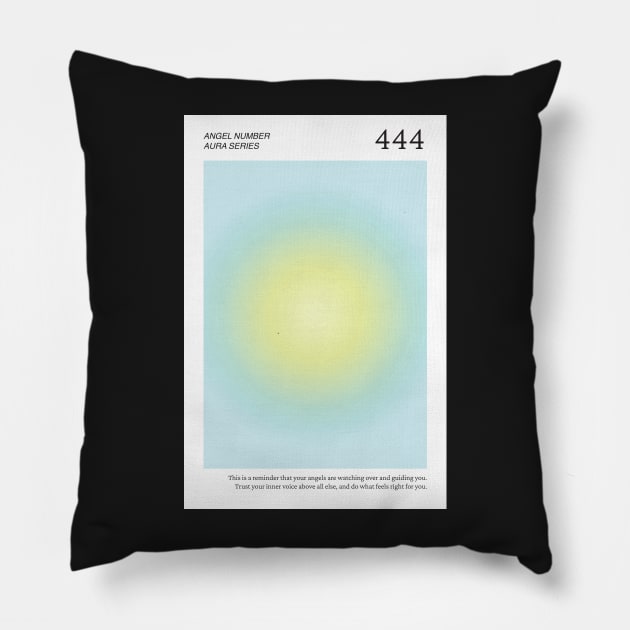Angel Number 444 Aura Pillow by mystikwhale