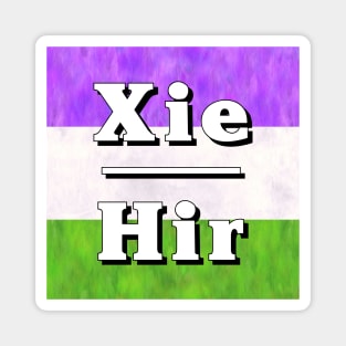 Xie-Hir Pronouns: Genderqueer Magnet