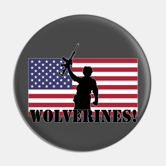 Wolverines! USA Pin by HellraiserDesigns