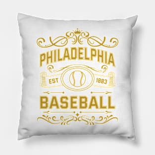 Vintage Philadelphia Baseball Pillow