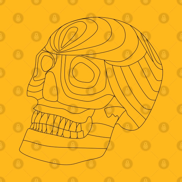 skull in sketch pattern vector ecopop by jorge_lebeau