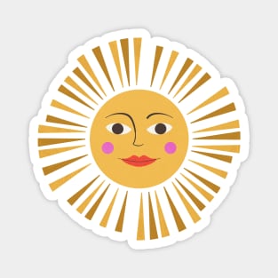 Sun with a face Magnet