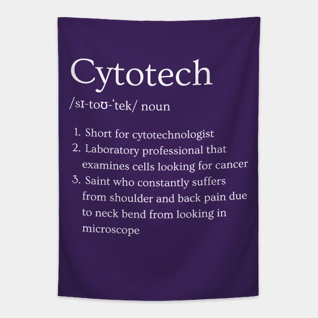 Cytotechnologist Funny Dictionary Definition Tapestry by Brasilia Catholic