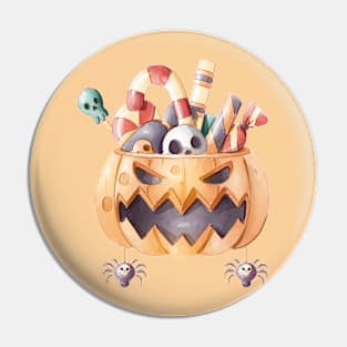 Creepy Pumpkin, Halloween Pin