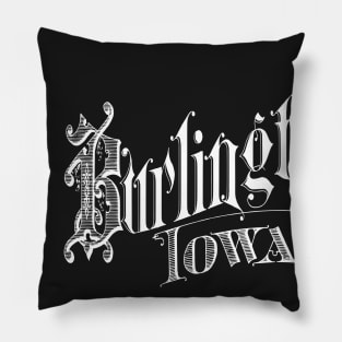 Vintage Burlington, IA Pillow