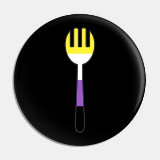 Nonbinary Spork Pin