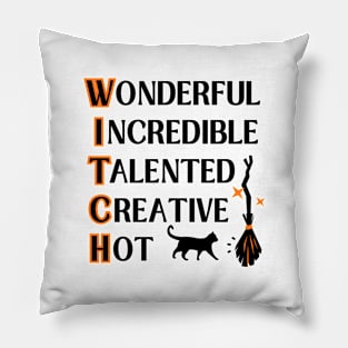 Wonderful W.I.T.C.H. Fun Wiccan Pagan Cheeky Witch® Pillow