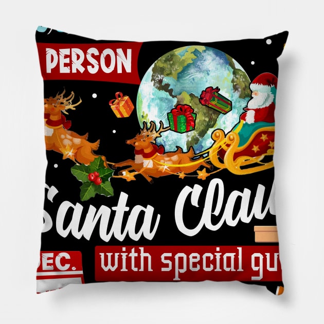 Santa World-Tour On 25th Dec Awesome Pillow by Dunnhlpp